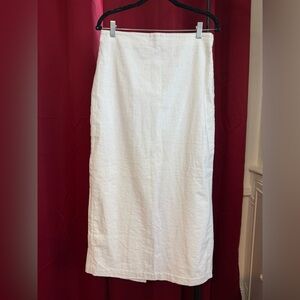 Abercrombie & Fitch White Linen Maxi Skirt